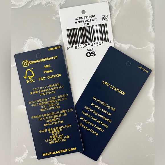 Ralph Lauren Ski Polo Bear Burgundy 5 Slot Card Holder Wallet RARE - Picture 8 of 8